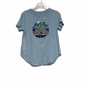 Disney Parks Magical Kingdom Castle Sequin Tee MD